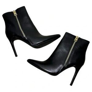 I.N.C. International Concepts Womens Sarishaa Zip Booties Black Smooth Size 10M